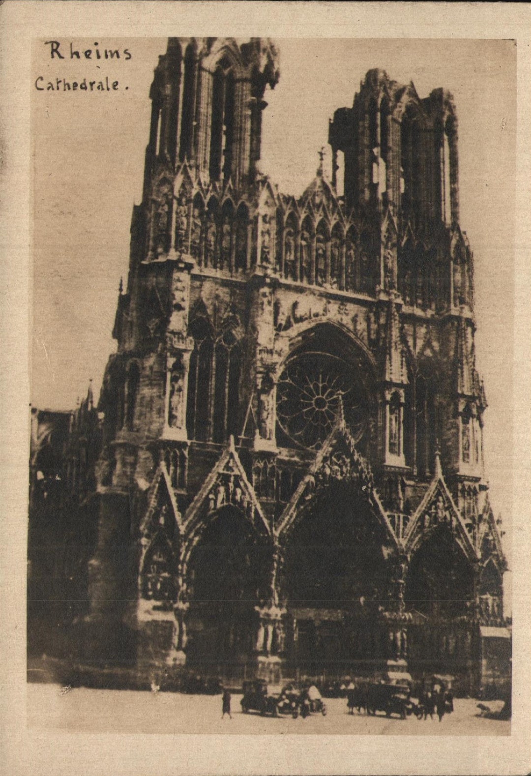 Vintage Photo Rheims Cathedrale France 1920s 4.5 X 3 1/8-inches - Etsy