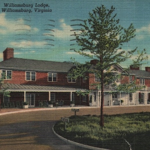 vintage Linen Postcard Williamsburg Lodge Williamsburg Virginie 1942