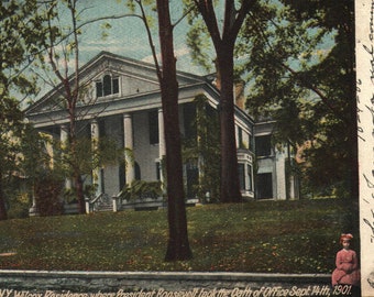 Vintage Pre-Linen Postcard Buffalo New York Wilcox House where Roosevelt took the oath of office Sept 14th, 1901 1900s Undivided Back
