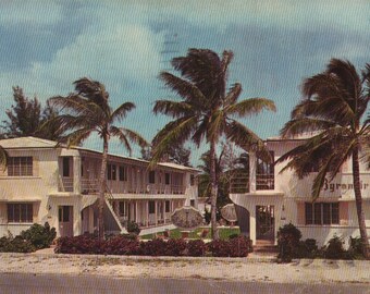 Vintage Chrome Postcard Byronair Hotel Apts. Miami Beach Florida 1950s