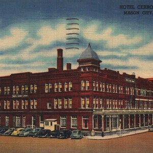 Vintage Linen Postcard Hotel Cerro Gordo Mason City Iowa 1940s