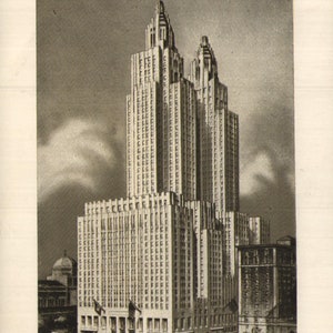 Vintage Chrome Postcard The Waldorf-Astoria Park Avenue at Fiftieth Street New York City 1950s Black and White