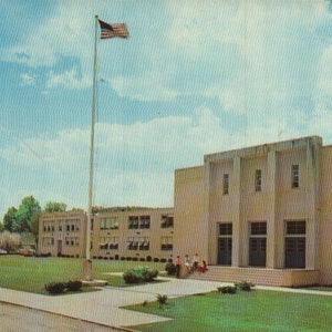 Vintage Chrome Postcard Deposit Central School Deposit New York 1960s