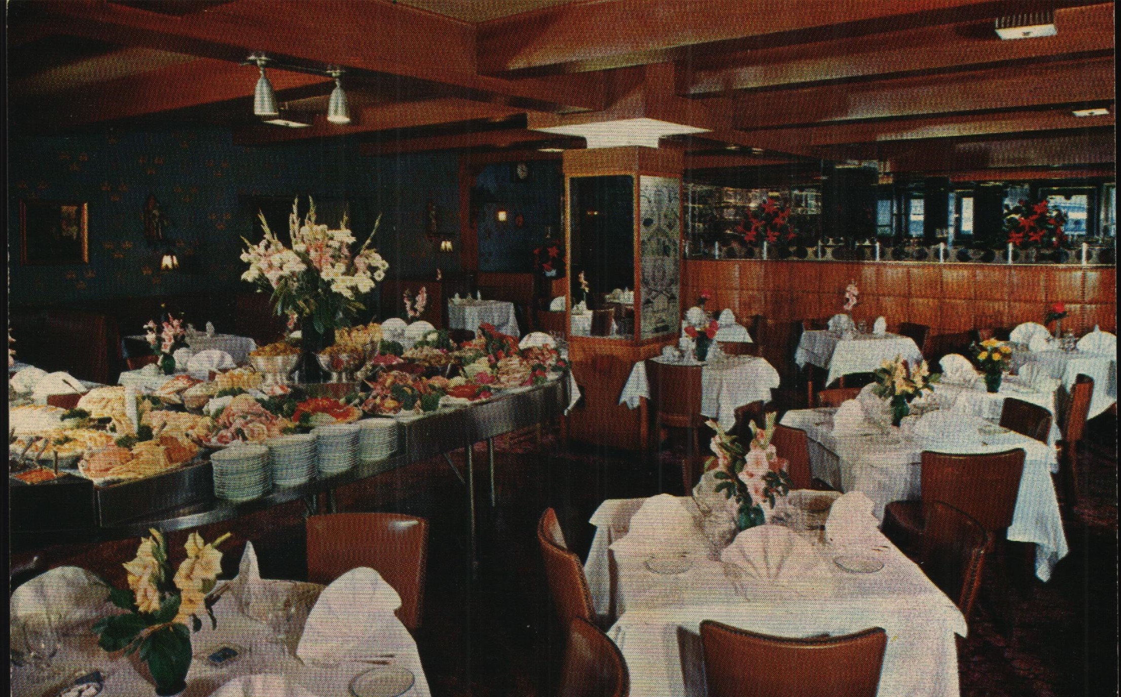 Carte Postale Originale Art Déco Zimmerman's Hungaria NYC Restaurant USA 1940