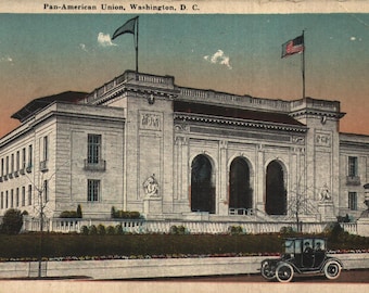 Vintage Pre-Linen Postcard Pan-American Union Washington DC 1920s