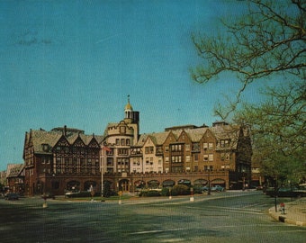 Vintage Chrome Postcard Harwood Building Scarsdale New York 1970s