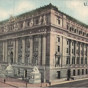 Vintage Pre-Linen Postcard U.S. Custom House NYC New York 1913