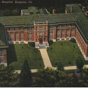Vintage Linen Postcard Nesbitt Memorial Hospital Kingston Pennsylvania 1930s