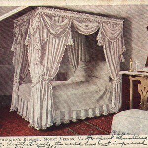 vintage Pre-Linen Postcard Martha Washington’s Bedroom Mount Vernon Virginia 1900s Undivided Back Vintage Pre-Linen Postcard Martha Washington’s Bedroom Mount Vernon Virginia 1900s Undivided Back Vintage Pre-Linen Postcard Martha Washington’s Bedroom Mount Vernon Virginia