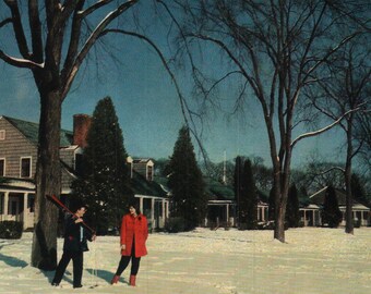 Vintage Chrome Postcard Holiday Hills YMCA Pawling New York 1960s