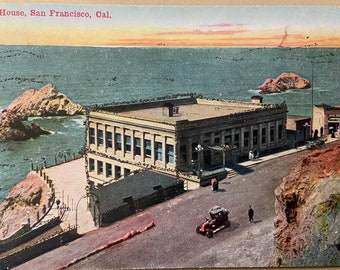 Vintage Pre-Linen Postcard Cliff House San Francisco California 1910s Glitter on Card