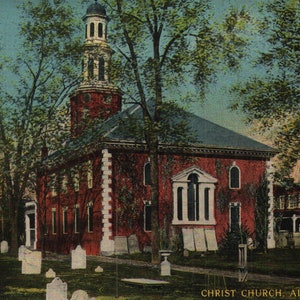 Vintage Pre-Linen Postcard Christ Church Alexandria Virginia 1910s