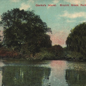 Vintage Pre-Linen Postcard Clarke&#39;s Island Branch Brook Park Newark New Jersey 1910s
