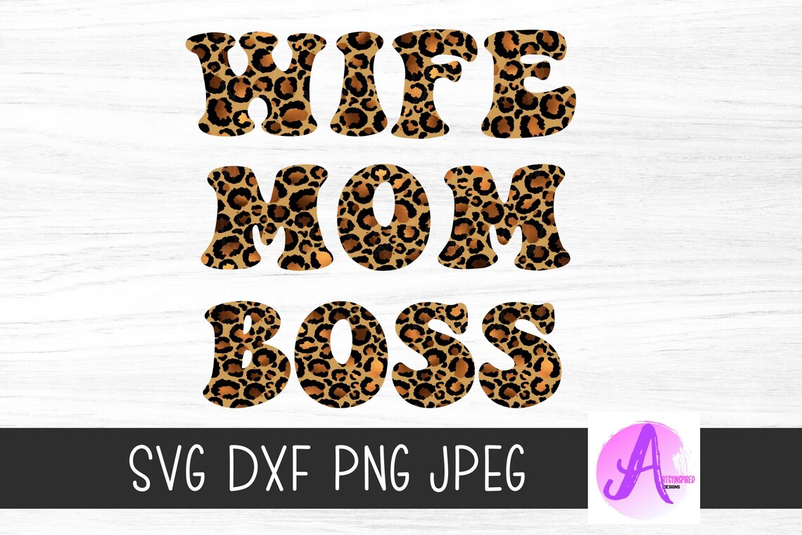 Download Mom wife boss svg mothers day svg golden leopard svg animal | Etsy