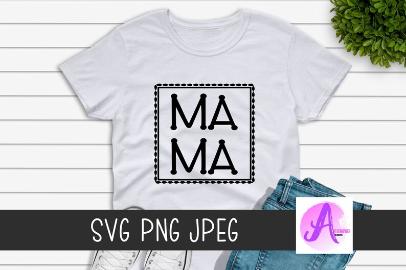 Mama frame svg mom life quote PNG Diy shirt idea silhouette | Etsy