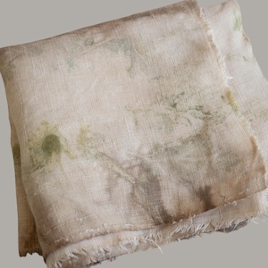 Restos de tecido de algodão - Retalhos tingidos com plantas - Pacote de quadrados terrosos em tons pastel para quilting, remendos visíveis, projetos de artesanato, costura