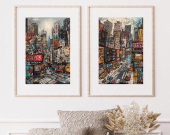 Ensemble d'impressions d'art Graffiti Basquiat : néo-expressionnisme urbain (téléchargement numérique)