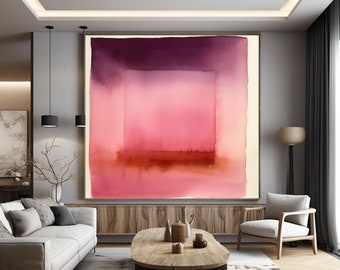 Rothko Inspired Abstract Wall Art: Museum Exhibition Poster (Instant Download)