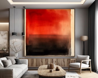 Rothko Inspired Abstract Wall Art: Museum Exhibition Poster (Instant Download)