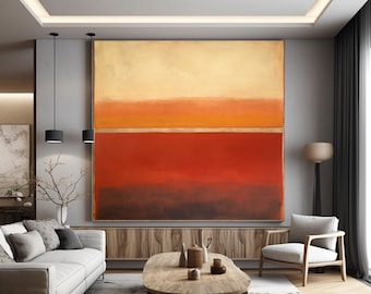 Arte abstracto de pared inspirado en Rothko: Decoración moderna para el hogar (Descarga instantánea)