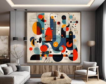 Lámina de arte abstracto inspirada en Joan Miró: Decoración surrealista para el hogar (descarga digital)