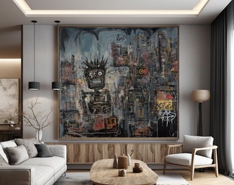Lámina artística de grafiti de Basquiat: Neoexpresionismo urbano (descarga digital)
