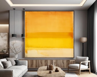 Arte abstracto de pared inspirado en Rothko: Decoración moderna para el hogar (Descarga instantánea)