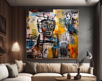 Impression d'art Basquiat Graffiti : néo-expressionnisme urbain (téléchargement numérique)