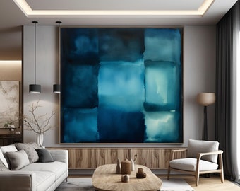 Arte abstracto de pared inspirado en Rothko: Decoración moderna para el hogar (Descarga instantánea)