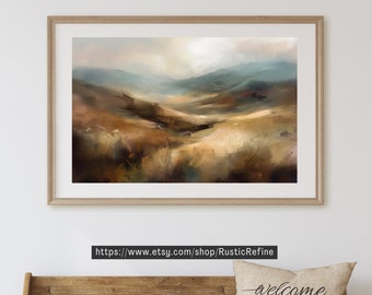 IMPRIMIBLE Vintage Living Room Paisaje Pintura / Decoración Country Francesa / Digital Descargable 3