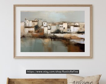 Moody Seascape Digital Art Print: Vintage Coastal Painting (Instant Download)