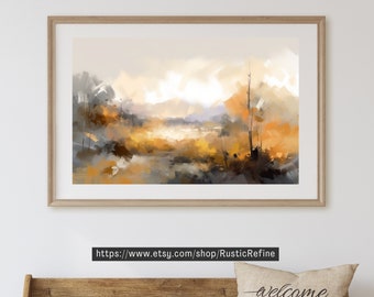 IMPRIMIBLE Vintage Living Room Paisaje Pintura / Decoración Country Francesa / Digital Descargable 9