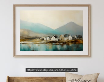 Moody Seascape Painting: Vintage Coastal Art Print (Instant Download)