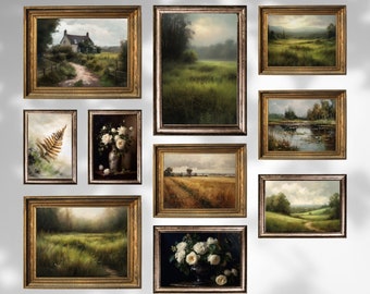 Conjunto de arte de paisaje campestre francés: Galería de pared imprimible vintage (descarga digital)