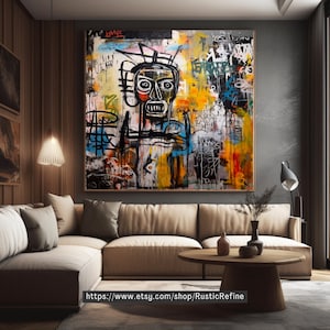 Urban graffiti printable wall art, Jean Michel Basquiat, Basquiat Digital Print, Basquiat Wall Art, Basquiat Poster, PRINTABLE v11
