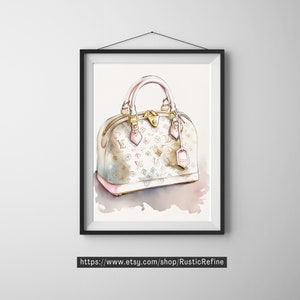 Handbag Watercolor Print: Fashion Illustration, Stylish Wall Art (Digital Download)