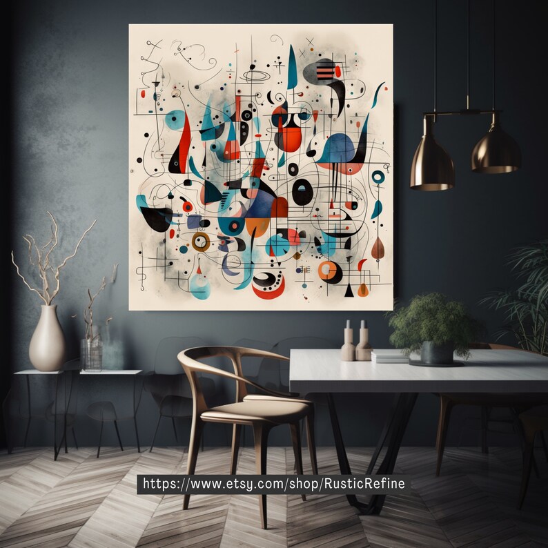Joan Miro Inspired Printable Wall Art, Instant Digital Download, Miro ...