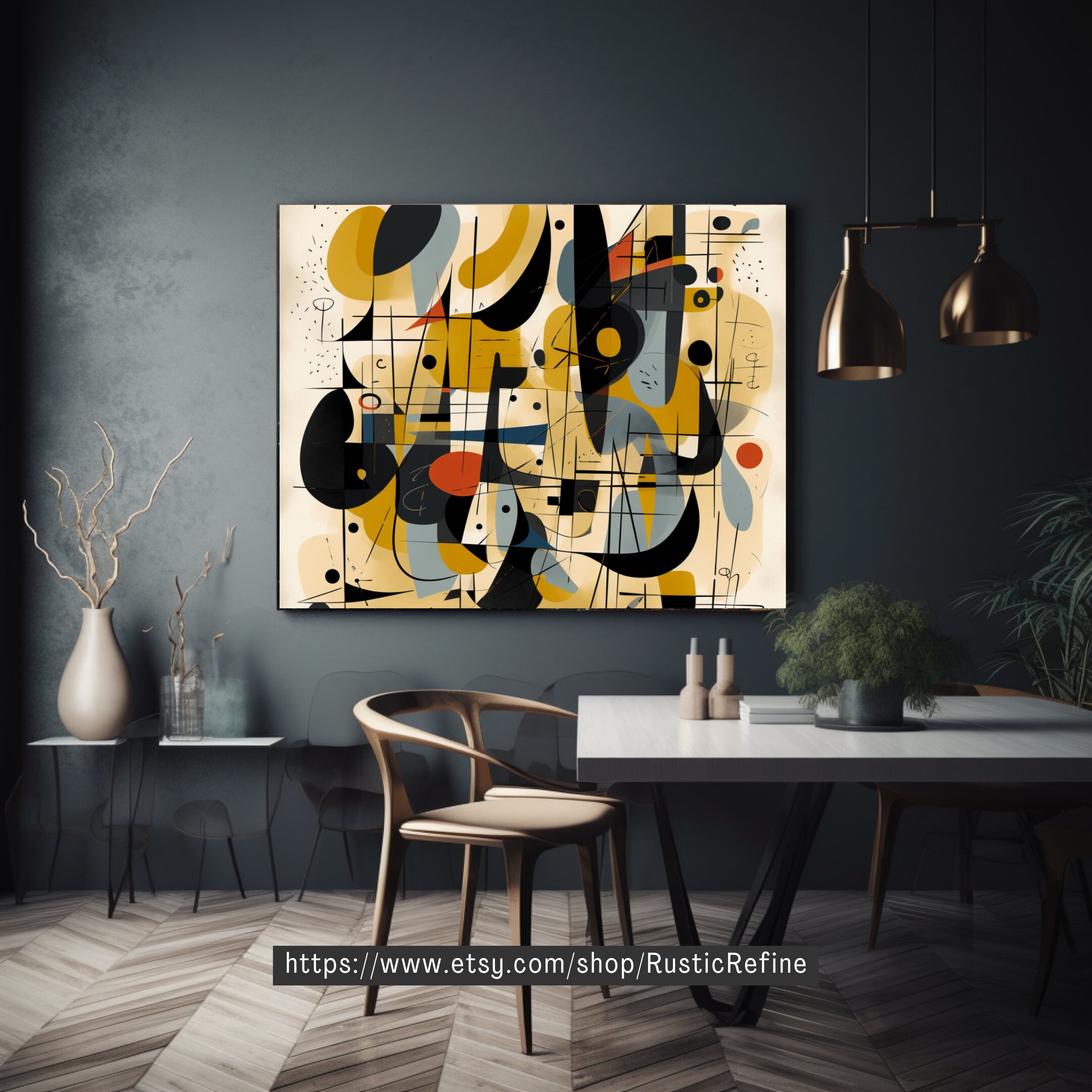 Joan Miro Inspired Printable Wall Art 1, Instant Digital Download, Miro ...