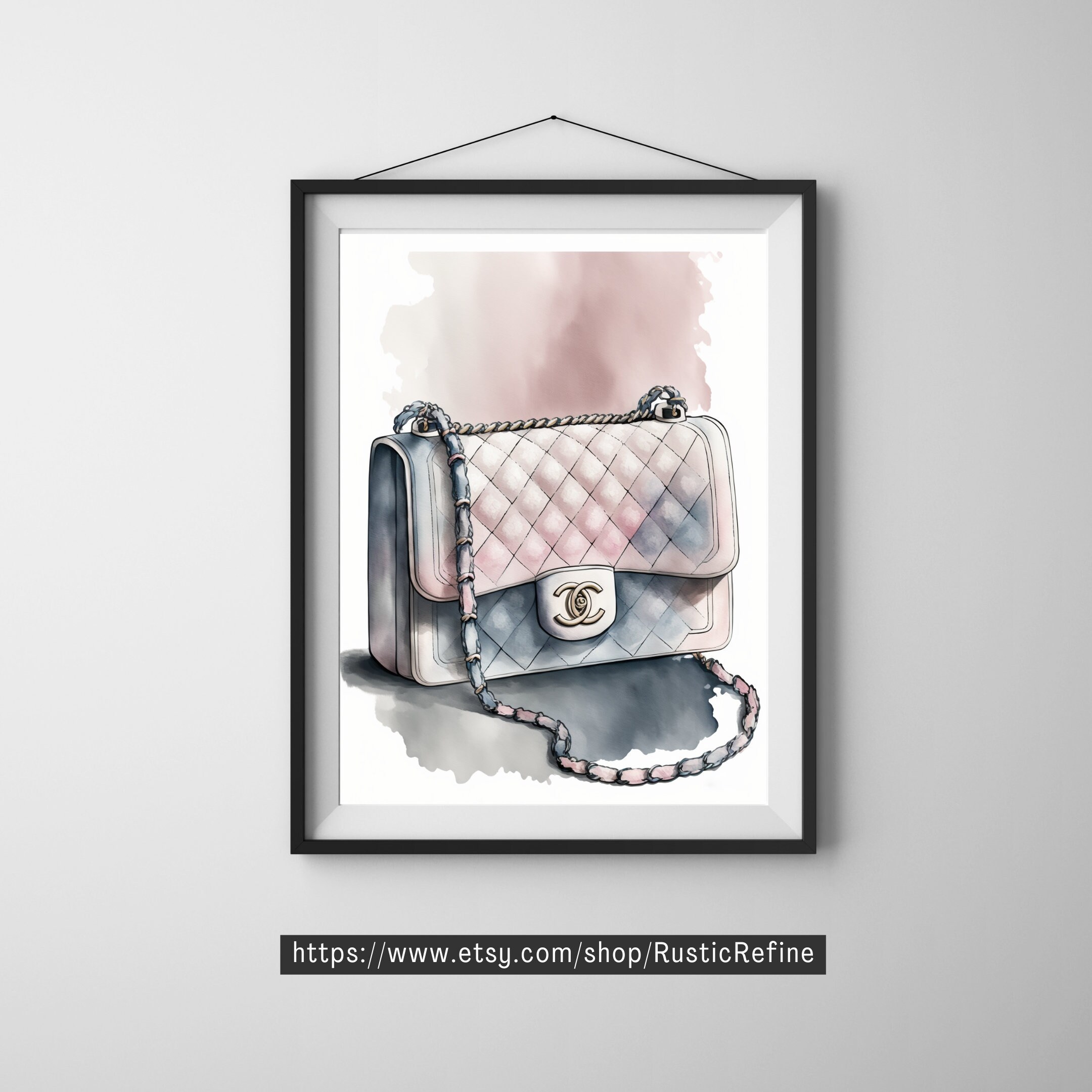 Chanel bag painting hotsell