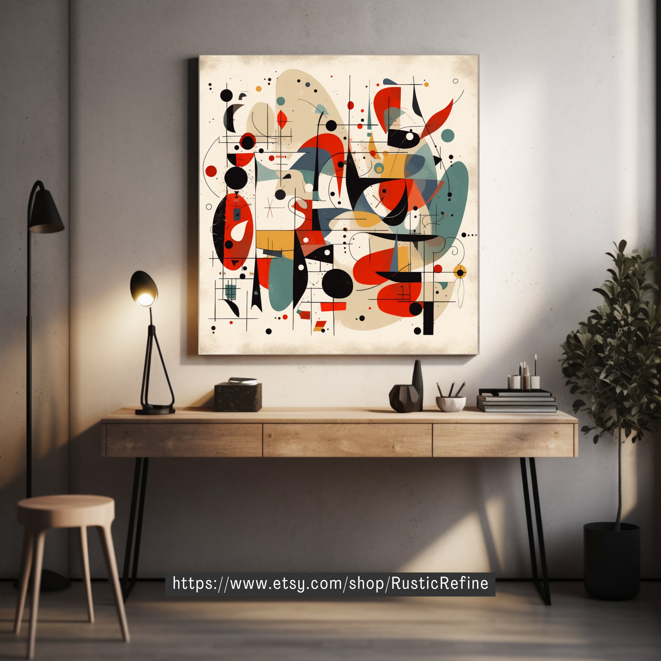 Joan Miro Inspired Printable Wall Art, Instant Digital Download, Miro ...