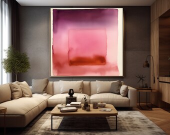 Rothko Inspired Abstract Wall Art: Museum Exhibition Poster (Instant Download)