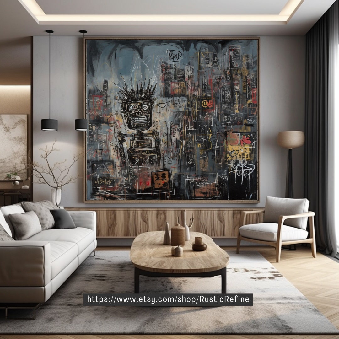 Moda Abstracta Camiseta Sin Mangas Urbana Con Estampado Basquiat