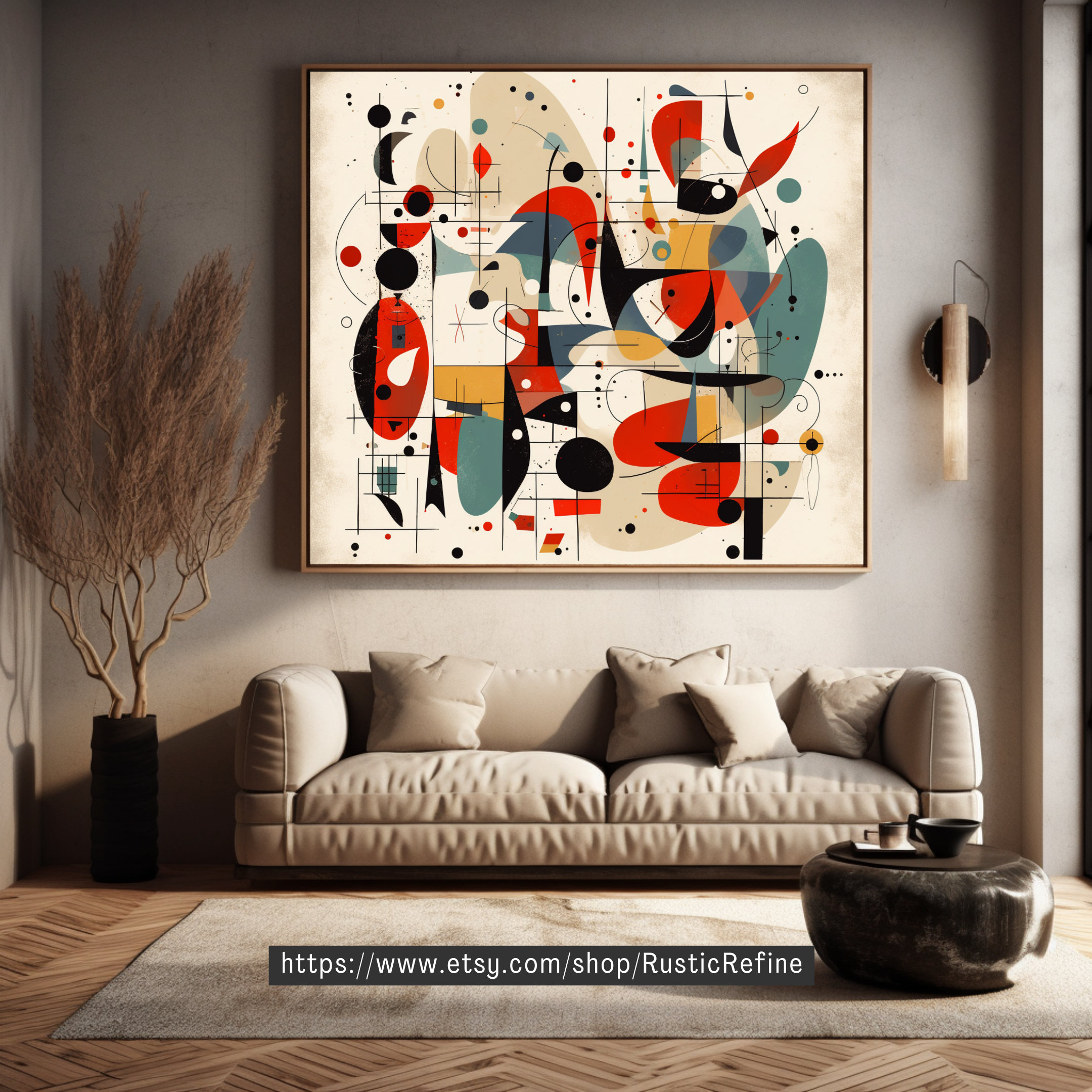 Joan Miro Inspired Printable Wall Art, Instant Digital Download, Miro ...