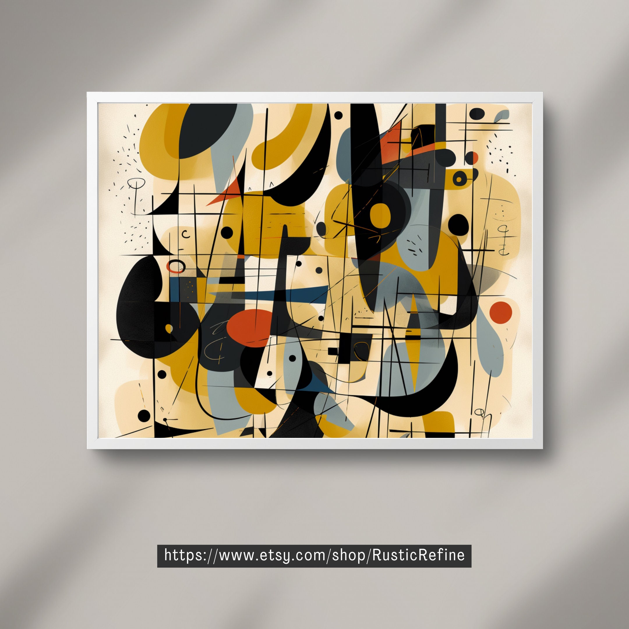Joan Miro Inspired Printable Wall Art 1, Instant Digital Download, Miro ...