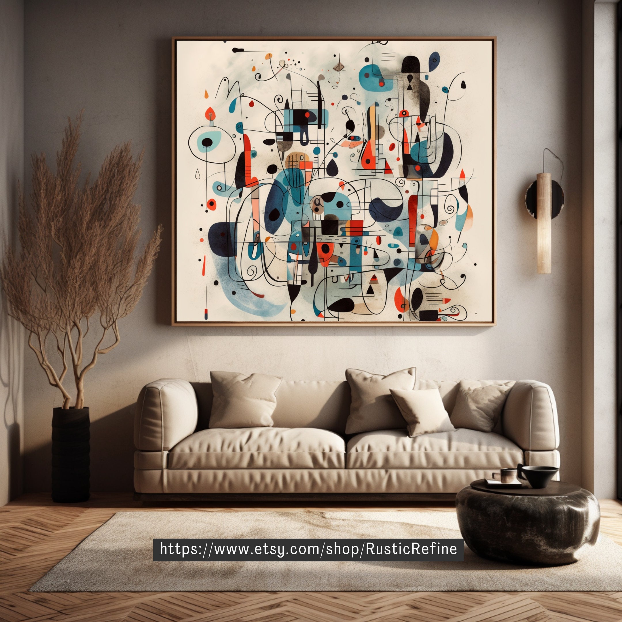 Joan Miro Inspired Printable Wall Art, Instant Digital Download, Miro ...