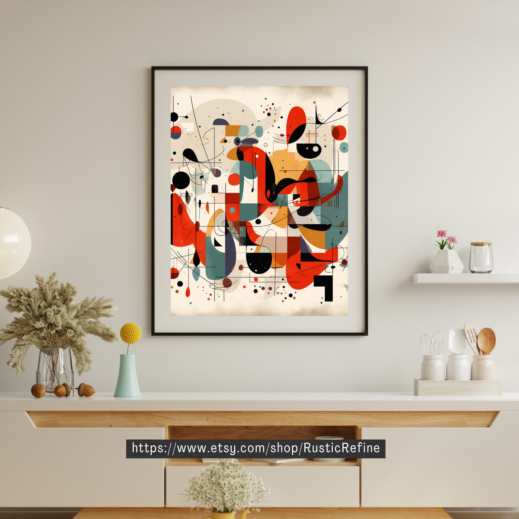 Joan Miro Inspired Printable Wall Art, Instant Digital Download, Miro ...