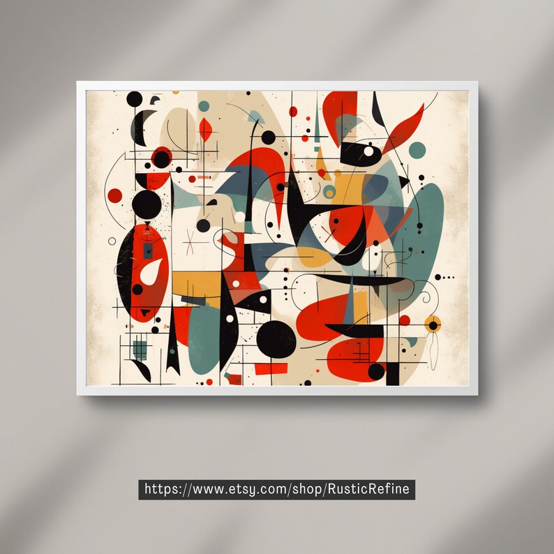 Joan Miro Inspired Printable Wall Art, Instant Digital Download, Miro ...