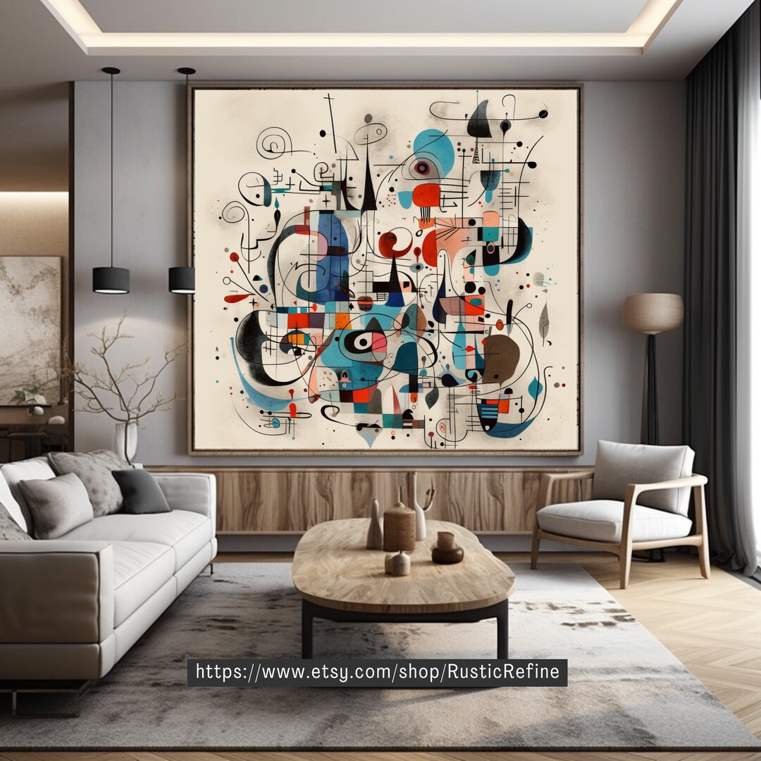 Joan Miro Inspired Printable Wall Art, Instant Digital Download, Miro ...