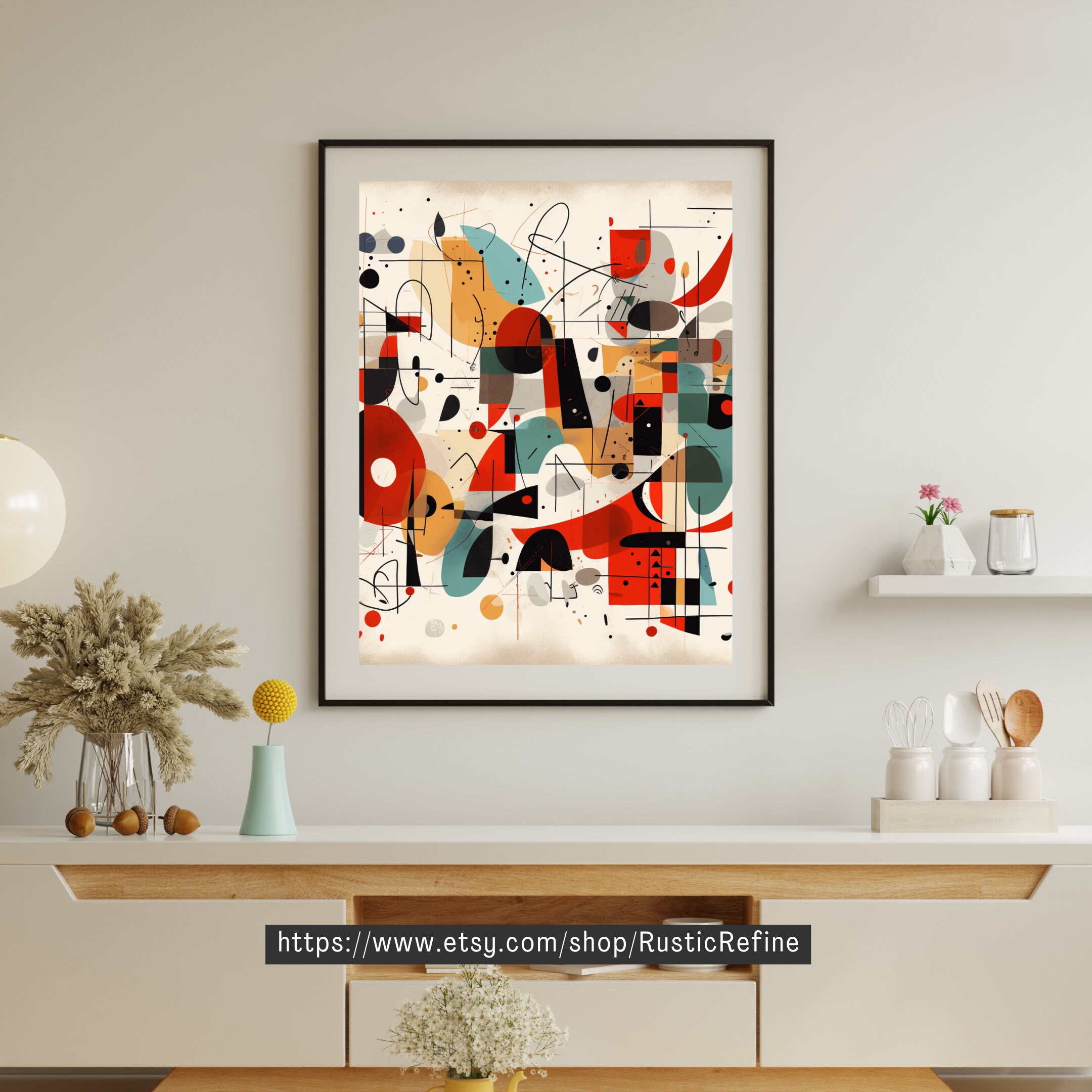 Joan Miro Inspired Printable Wall Art, Instant Digital Download, Miro ...