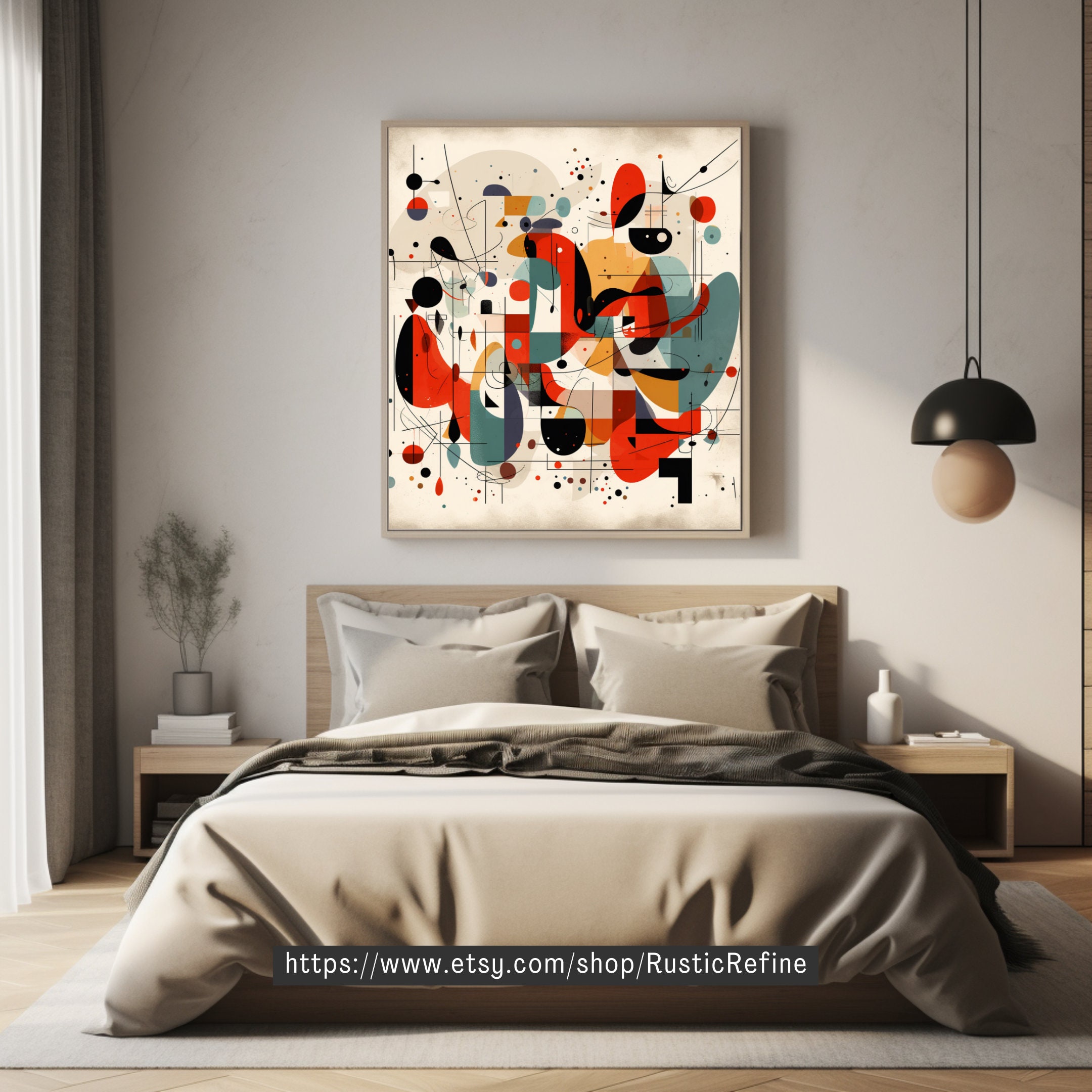 Joan Miro Inspired Printable Wall Art Instant Digital - Etsy